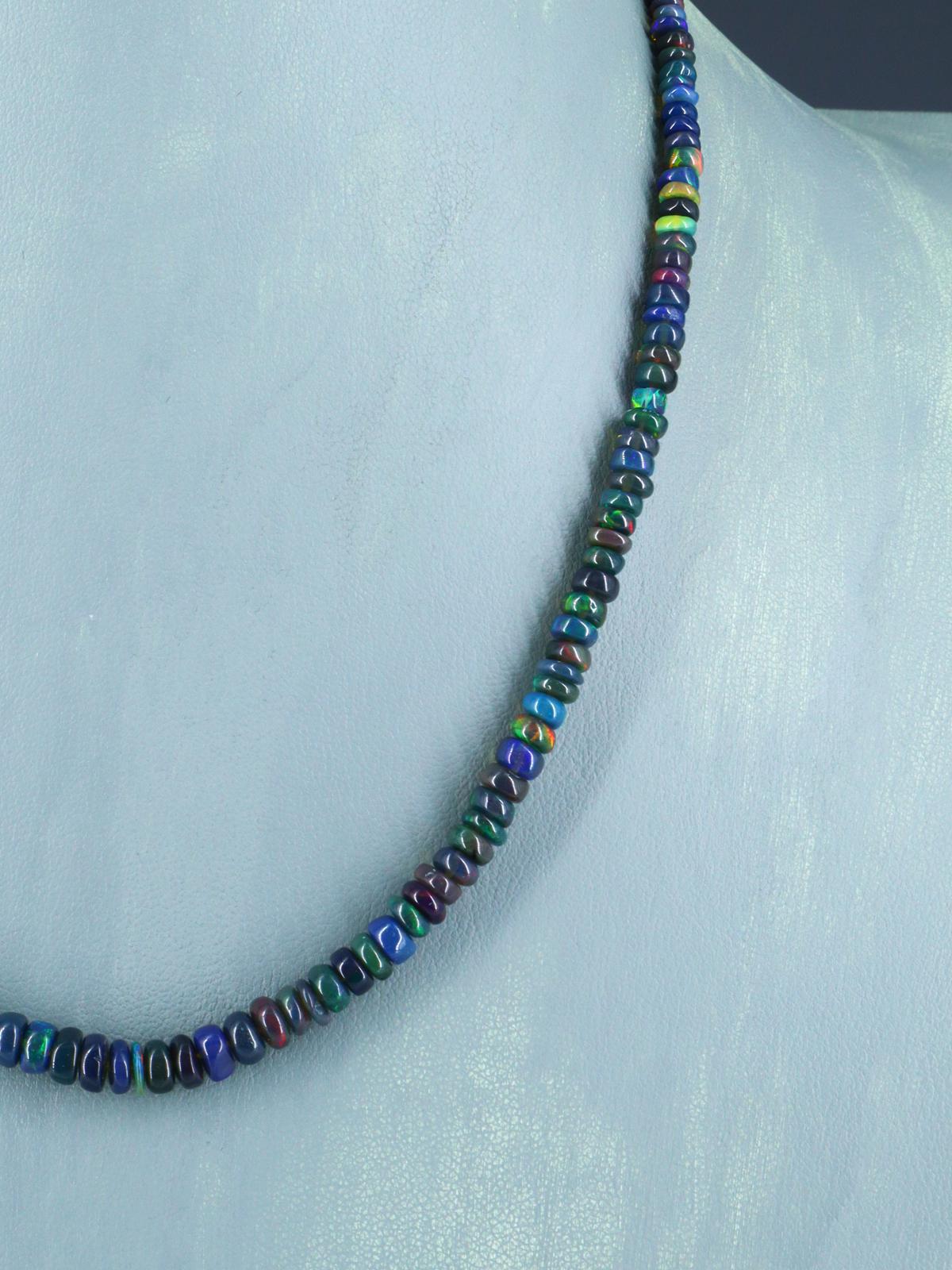 Navajo Single Strand Ethiopian Opal Necklace