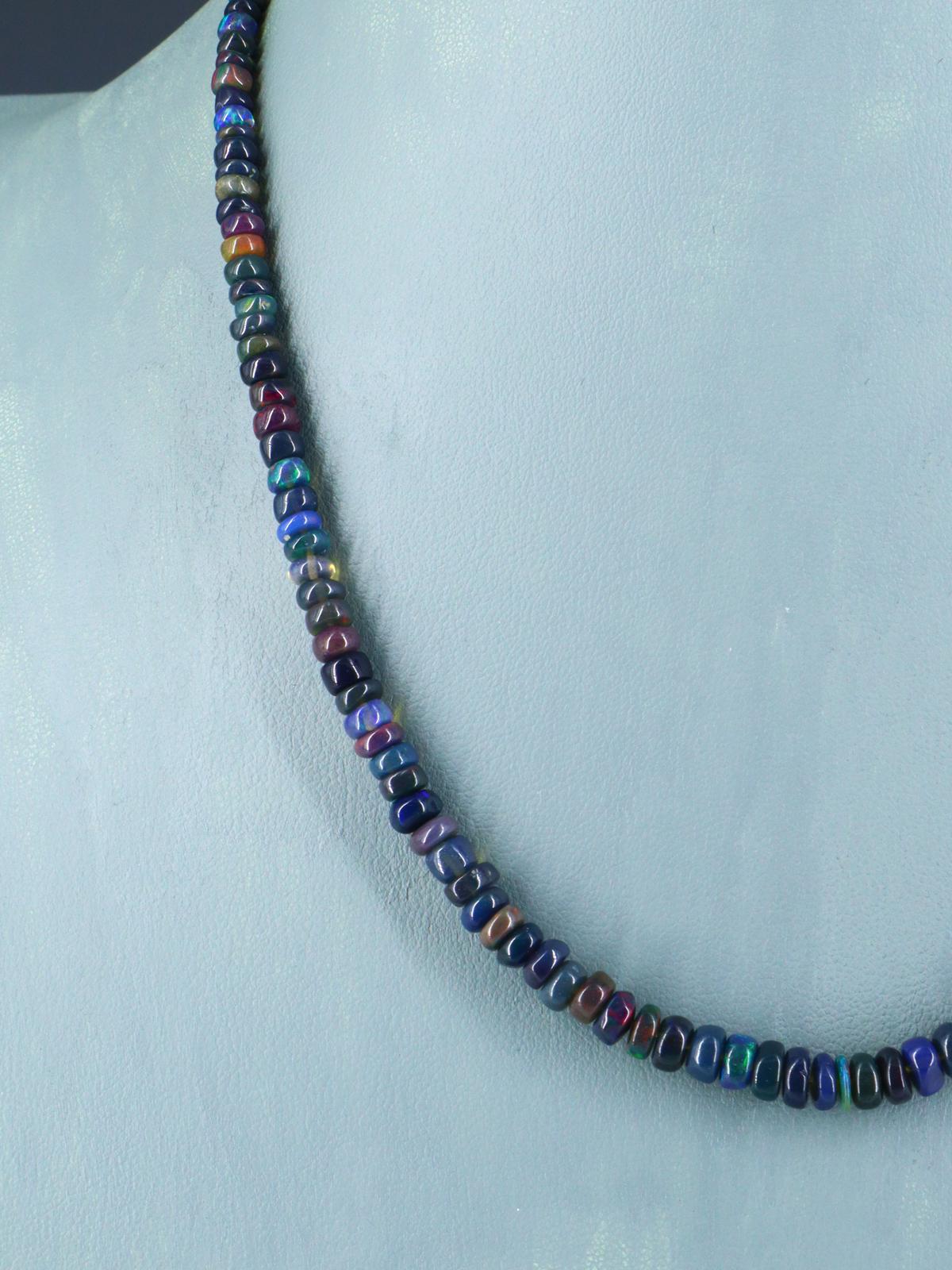 Navajo Single Strand Ethiopian Opal Necklace