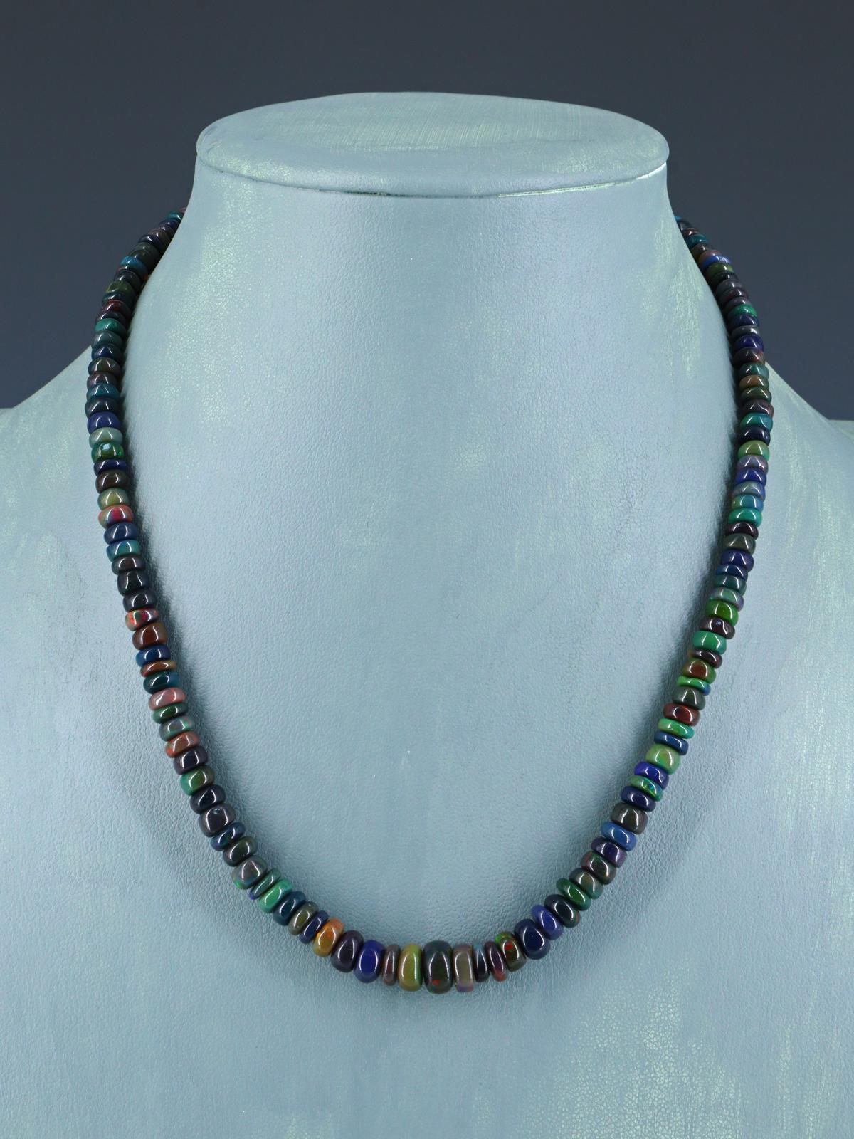 Navajo Single Strand Ethiopian Opal Necklace