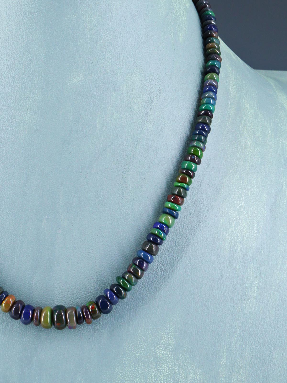 Navajo Single Strand Ethiopian Opal Necklace