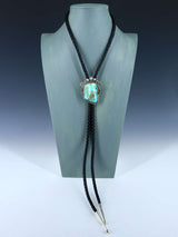 Navajo Sterling Silver Pilot Mountain Turquoise Bolo Tie