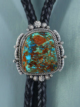Navajo Sterling Silver Pilot Mountain Turquoise Bolo Tie