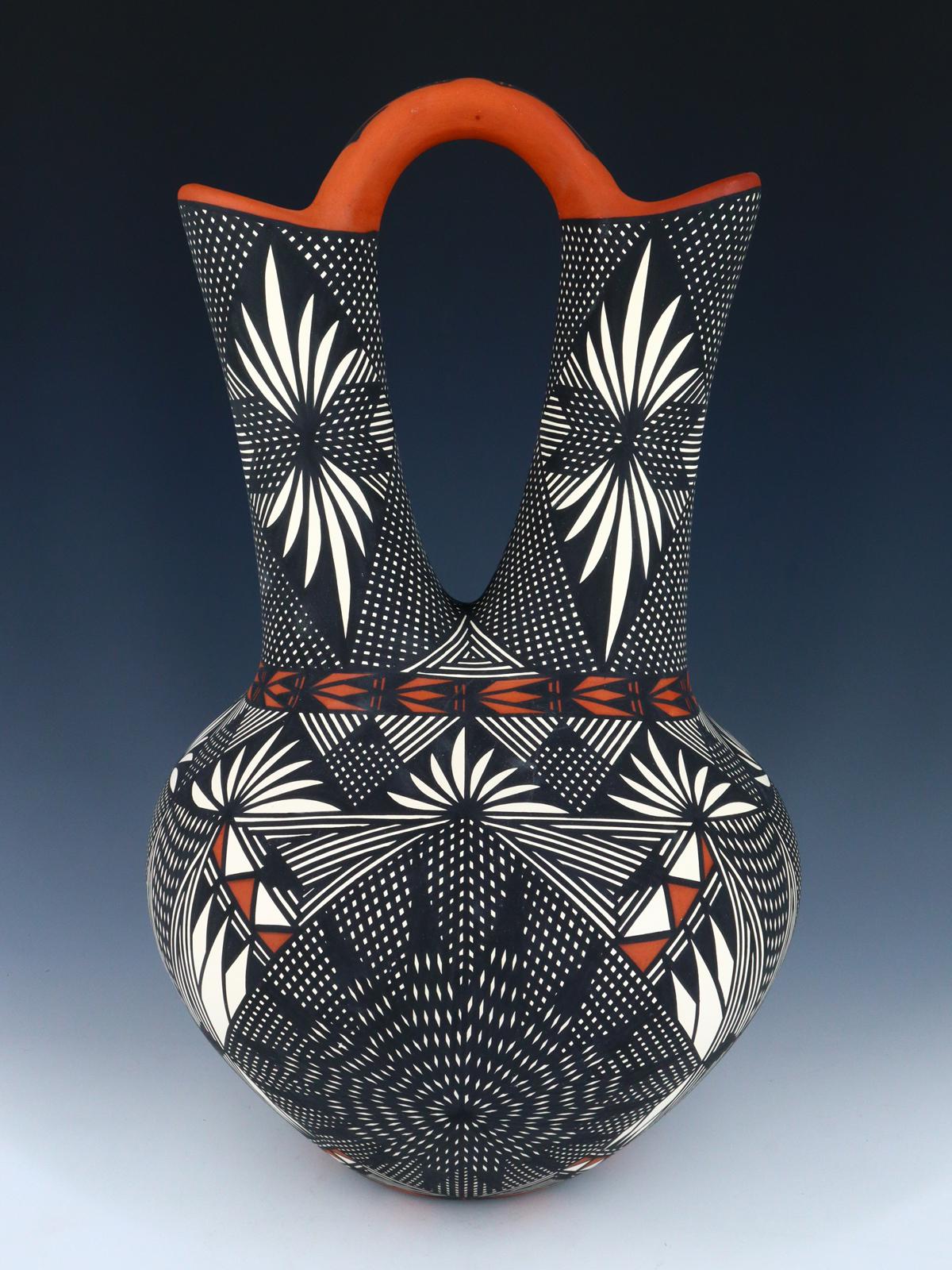 Acoma Pueblo Pottery Fine Line Grand vase de mariage