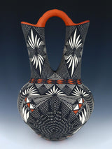 Acoma Pueblo Pottery Fine Line Grand vase de mariage