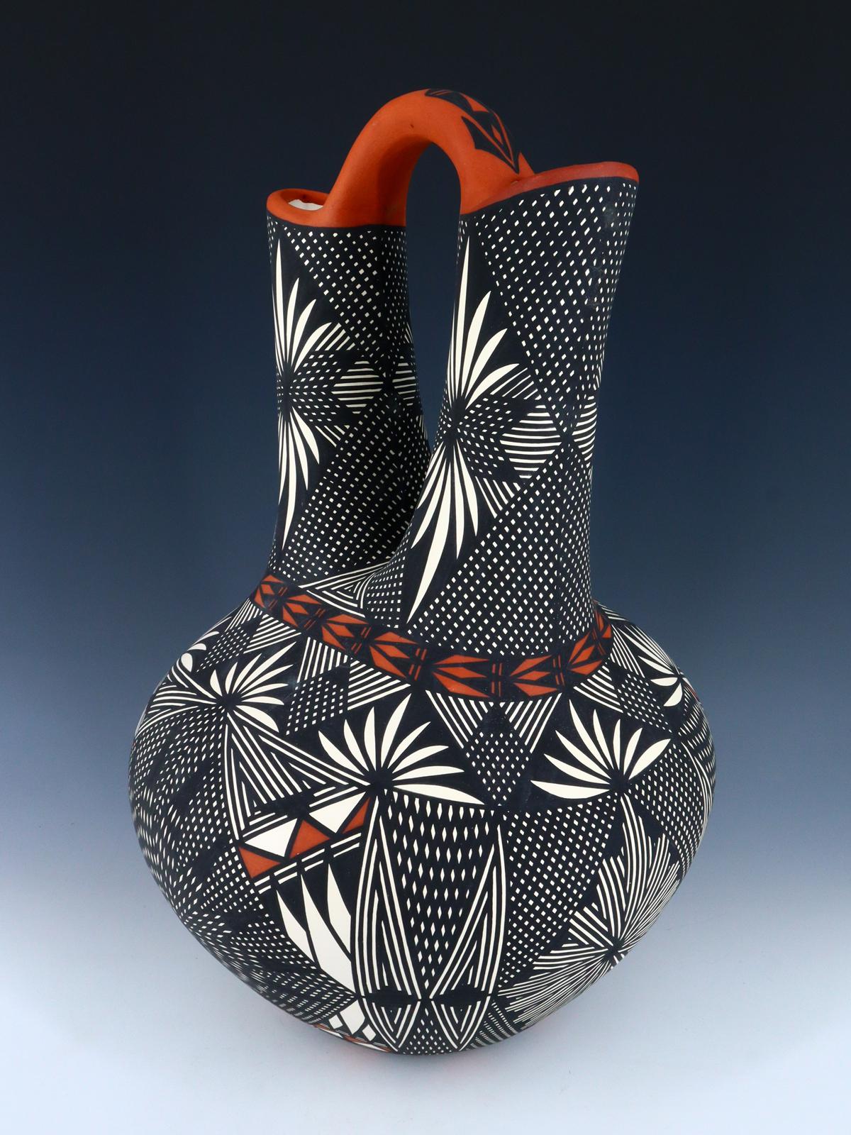 Acoma Pueblo Pottery Fine Line Grand vase de mariage