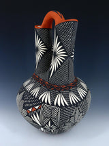Acoma Pueblo Pottery Fine Line Large Wedding Vase