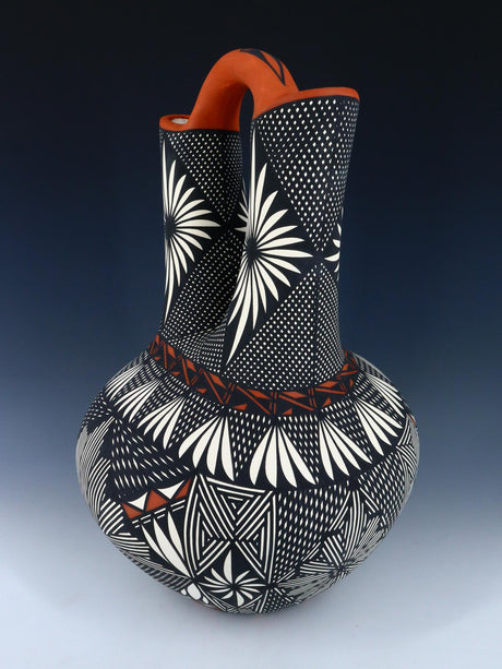 Acoma Pueblo Pottery Fine Line Large Wedding Vase