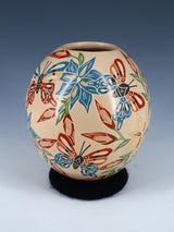 Mata Ortiz Hand Coiled and Etched Wildlife Pottery