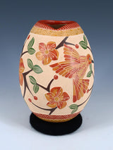 Mata Ortiz Hand Coiled Hummingbird Pottery
