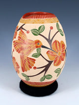 Mata Ortiz Hand Coiled Hummingbird Pottery