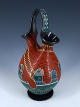 Vase de mariage enroulé et gravé à la main Mata Ortiz