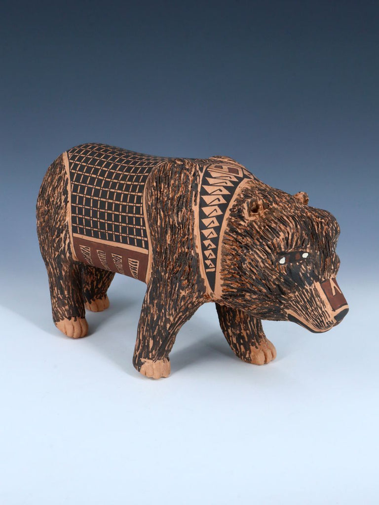 Mata Ortiz Hand Coiled Pottery Bear Effigy - PuebloDirect.com