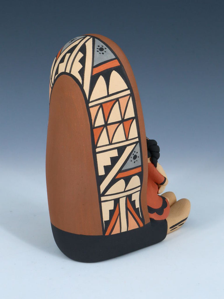 Jemez Pueblo Pottery Two Baby Storyteller - PuebloDirect.com