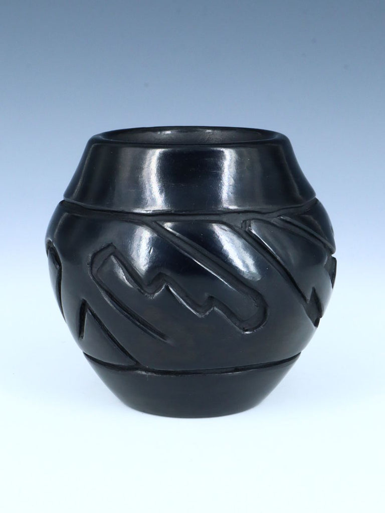 Santa Clara Pueblo Hand Coiled Black Clay Pottery - PuebloDirect.com