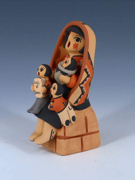 Jemez Pueblo Pottery Three Baby Storyteller - PuebloDirect.com