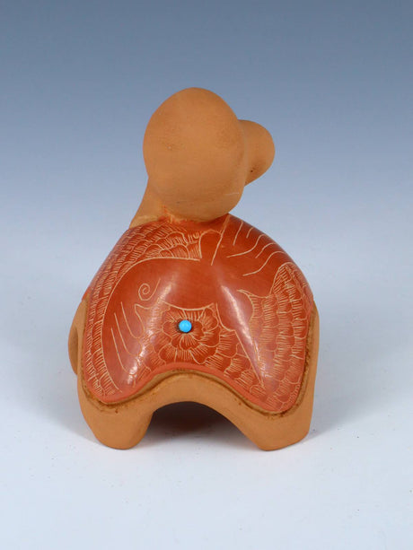 Santa Clara Pueblo Hand Coiled Pottery Turtle - PuebloDirect.com