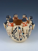 Jemez Pueblo Pottery Storyteller Friendship Bowl - PuebloDirect.com