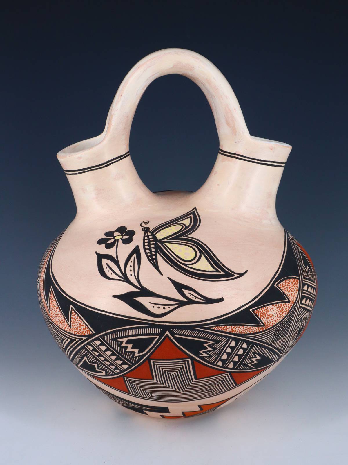 Acoma Pueblo Pottery Wedding Vase - PuebloDirect.com