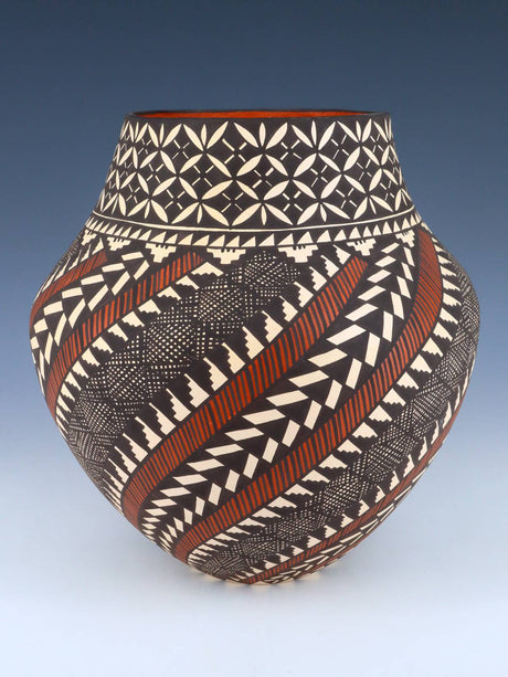 Acoma Pueblo Hand Coiled Pottery Vase - PuebloDirect.com