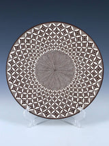 Hand Made Acoma Pueblo Pottery Snowflake and Fineline Plate - PuebloDirect.com