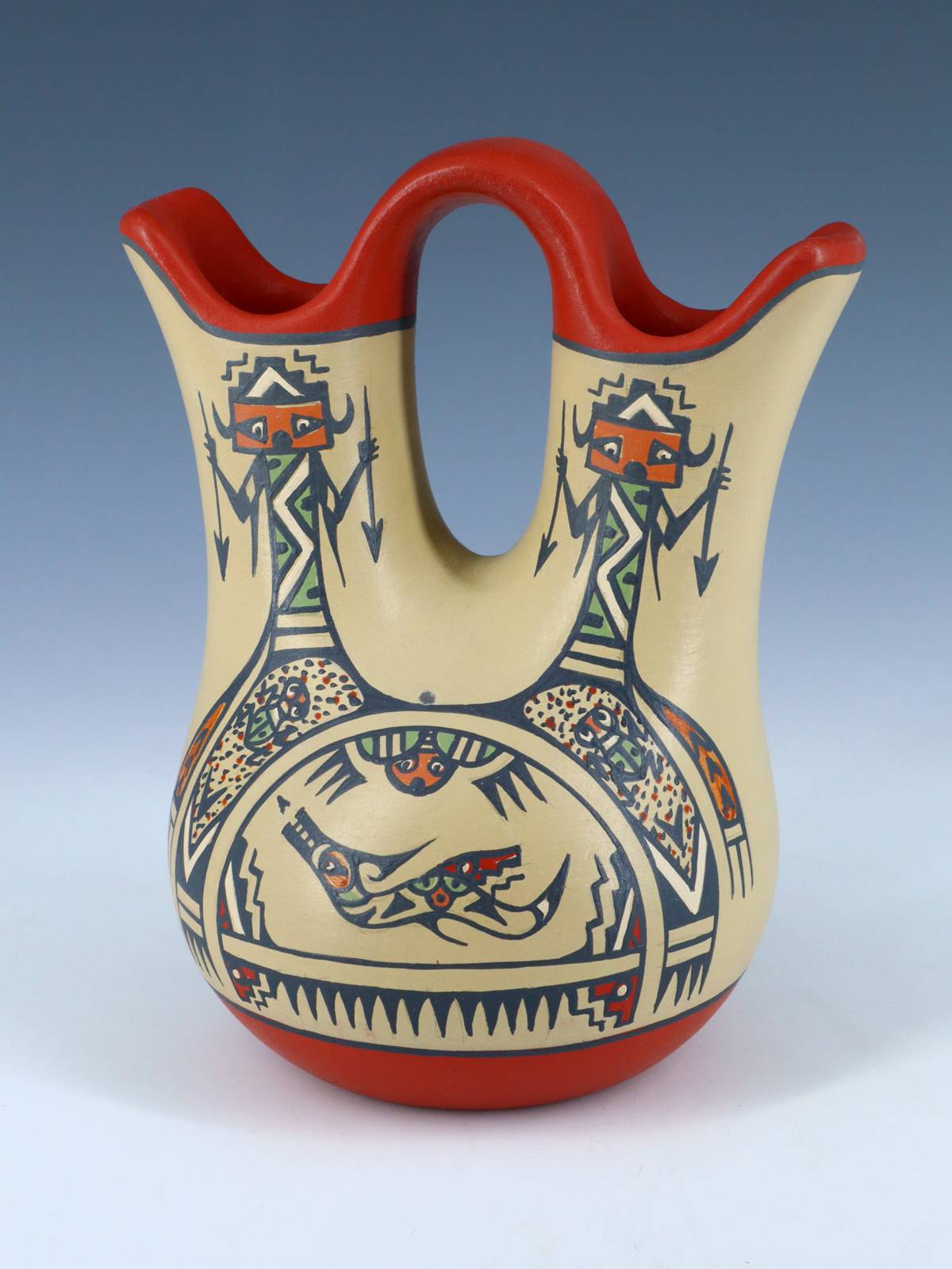 Santa Clara Pueblo Pottery Hand Coiled Wedding Vase - PuebloDirect.com