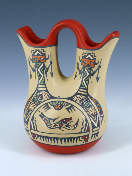 Santa Clara Pueblo Pottery Hand Coiled Wedding Vase - PuebloDirect.com