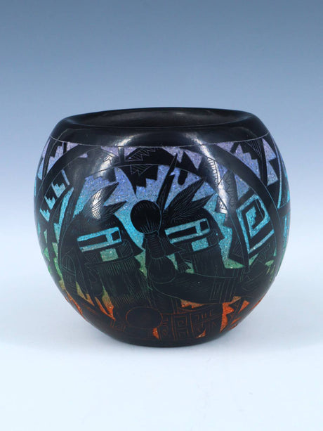 Estate Acoma/Hopi Pueblo Hand Coiled Etched Pottery - PuebloDirect.com