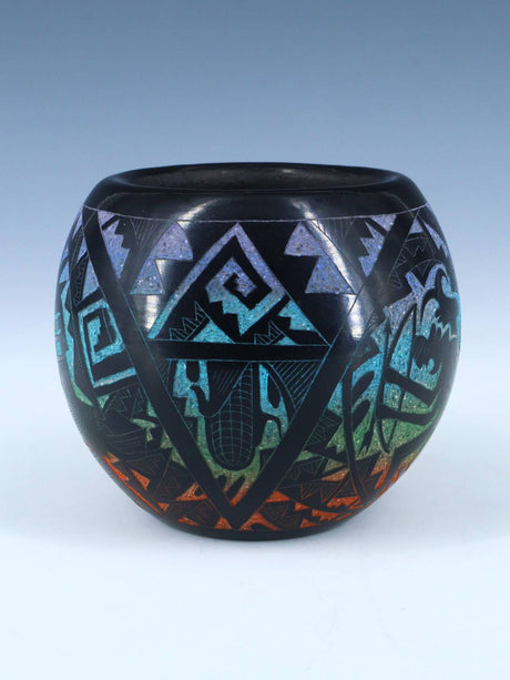 Estate Acoma/Hopi Pueblo Hand Coiled Etched Pottery - PuebloDirect.com