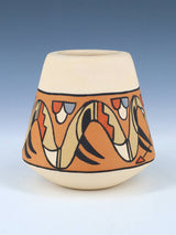 Hand Coiled Nambe Pueblo Polychrome Painted Pottery - PuebloDirect.com