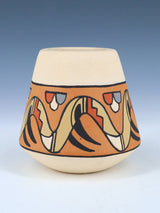 Hand Coiled Nambe Pueblo Polychrome Painted Pottery - PuebloDirect.com