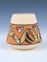 Hand Coiled Nambe Pueblo Polychrome Painted Pottery - PuebloDirect.com