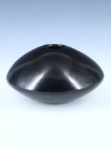 Hand Coiled Nambe Pueblo Pottery Stone Polished Seed Pot - PuebloDirect.com
