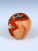 Hopi Hand Coiled Carved Crow Mother Kachina Pottery Seed Pot - PuebloDirect.com