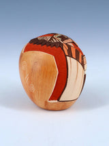Hopi Hand Coiled Carved Crow Mother Kachina Pottery Seed Pot - PuebloDirect.com