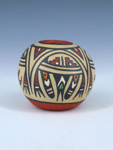 Santa Clara Pueblo Pottery Polychrome Seedpot - PuebloDirect.com