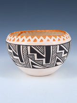Vintage Hand Coiled Acoma Pueblo Pottery Bowl
