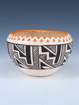 Vintage Hand Coiled Acoma Pueblo Pottery Bowl