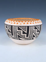 Vintage Hand Coiled Acoma Pueblo Pottery Bowl