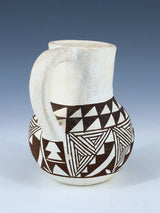 Vintage Hand Coiled Acoma Pueblo Pottery Pitcher