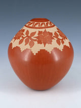 Etched Jemez Pueblo Pottery Butterfly Pot - PuebloDirect.com