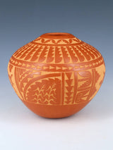 Etched Jemez Pueblo Pottery Turtle Pot - PuebloDirect.com
