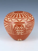 Etched Jemez Pueblo Pottery Wheat Seed Pot - PuebloDirect.com