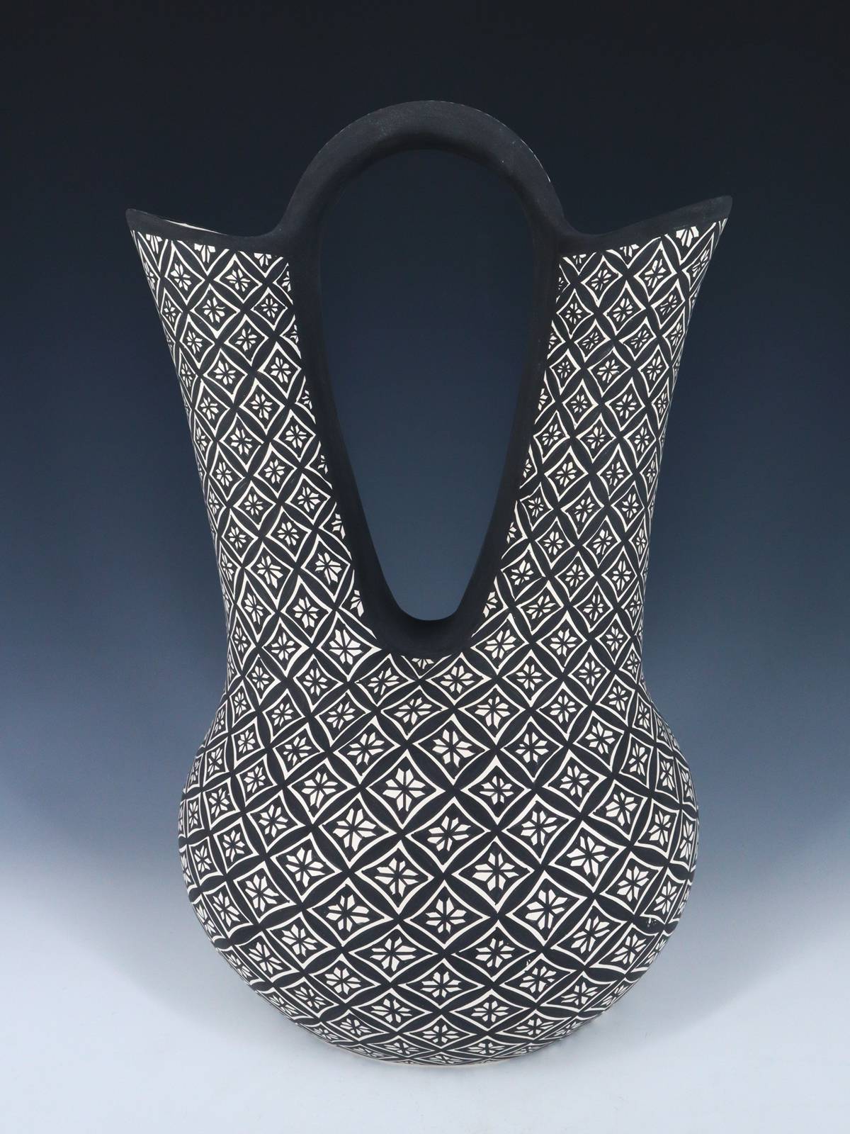 Large Acoma Pueblo Pottery Wedding Vase - PuebloDirect.com