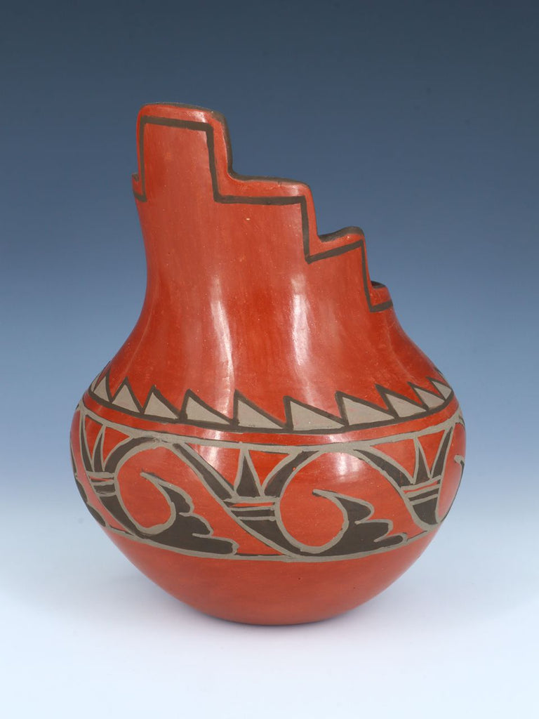 Jemez Pueblo Hand Coiled Pottery Vase - PuebloDirect.com