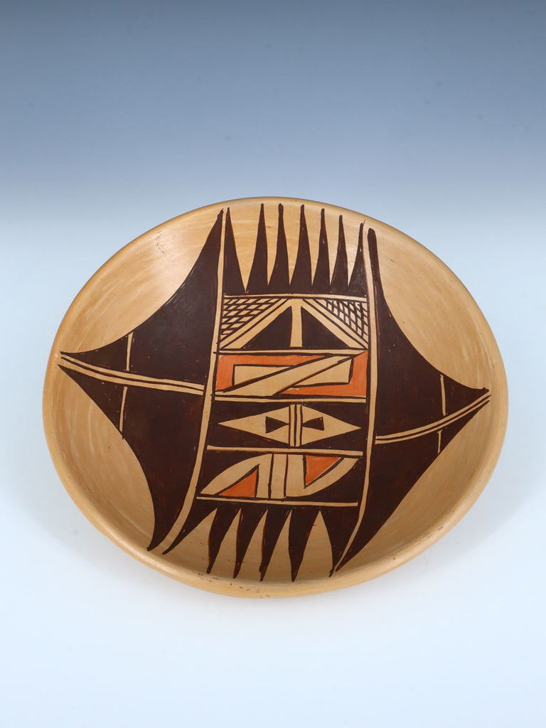 Traditional Hopi Hand Coiled Pottery Plate - PuebloDirect.com