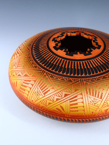 Acoma Pueblo Etched Pottery Bowl