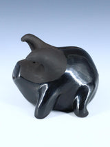 Santa Clara Pueblo Black Pottery Pig Figurine