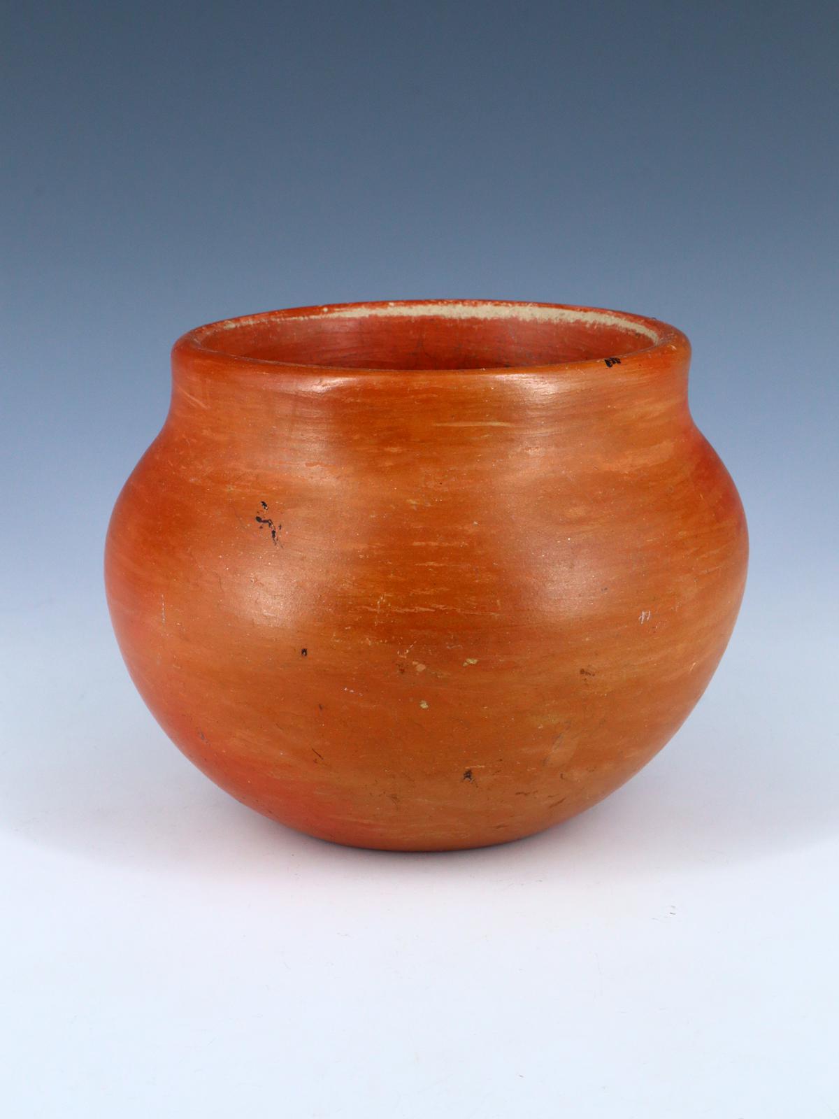 Vintage Santa Clara Pueblo Hand Coiled Red Clay Pottery