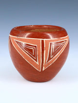 Vintage Santa Clara Pueblo Hand Coiled Red Clay Pottery