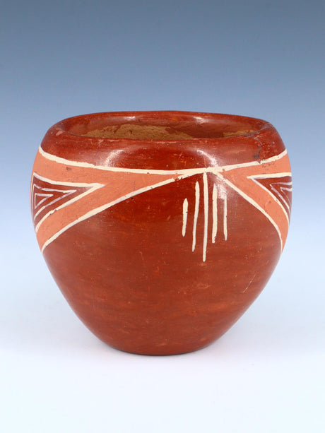 Vintage Santa Clara Pueblo Hand Coiled Red Clay Pottery